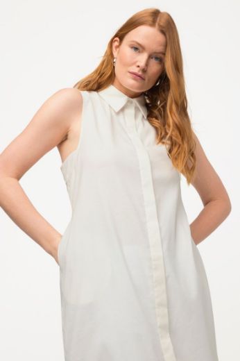 Moda za polnejše Bluza bez rukava lanena dužeg kroja plus velikost, xxl, Ulla Popken in Johann Popken (JP1880)
