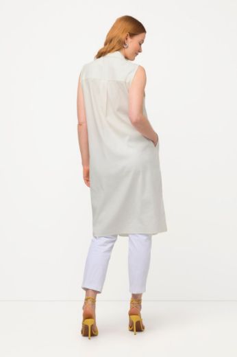 Moda za polnejše Bluza bez rukava lanena dužeg kroja plus velikost, xxl, Ulla Popken in Johann Popken (JP1880)