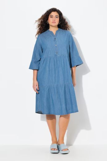 Moda za polnejše Haljina 3/4 rukava A kroja plus velikost, xxl, Ulla Popken in Johann Popken (JP1880)