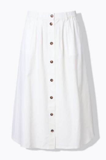 Moda za polnejše Suknja traper duži model na kopčanje plus velikost, xxl, Ulla Popken in Johann Popken (JP1880)
