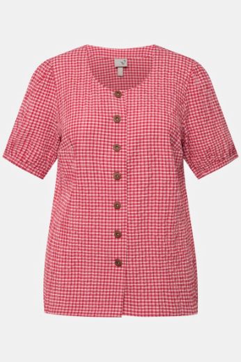 Moda za polnejše Bluza kratkih rukava okruglog ovratnika plus velikost, xxl, Ulla Popken in Johann Popken (JP1880)