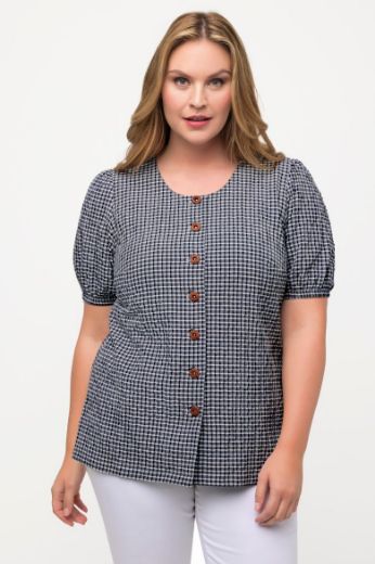 Moda za polnejše Bluza kratkih rukava okruglog ovratnika plus velikost, xxl, Ulla Popken in Johann Popken (JP1880)