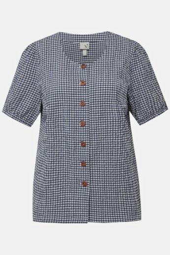 Moda za polnejše Bluza kratkih rukava okruglog ovratnika plus velikost, xxl, Ulla Popken in Johann Popken (JP1880)