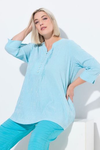 Moda za polnejše Bluza 3/4 rukavi s gumbićima plus velikost, xxl, Ulla Popken in Johann Popken (JP1880)