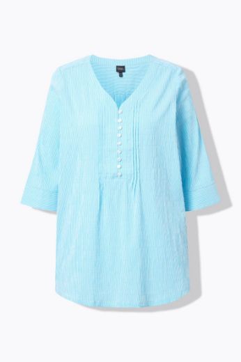 Moda za polnejše Bluza 3/4 rukavi s gumbićima plus velikost, xxl, Ulla Popken in Johann Popken (JP1880)
