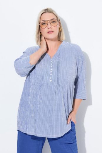 Moda za polnejše Bluza 3/4 rukavi s gumbićima plus velikost, xxl, Ulla Popken in Johann Popken (JP1880)