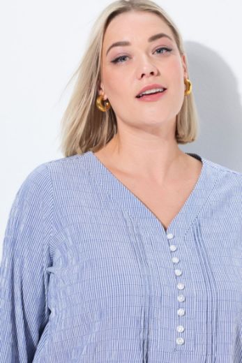 Moda za polnejše Bluza 3/4 rukavi s gumbićima plus velikost, xxl, Ulla Popken in Johann Popken (JP1880)