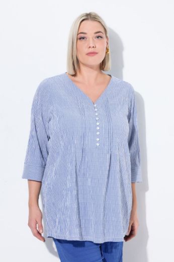 Moda za polnejše Bluza 3/4 rukavi s gumbićima plus velikost, xxl, Ulla Popken in Johann Popken (JP1880)