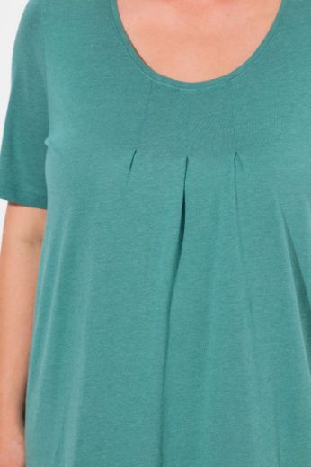Moda za polnejše Majica s naborima duži model plus velikost, xxl, Ulla Popken in Johann Popken (JP1880)