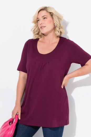 Moda za polnejše Majica s naborima duži model plus velikost, xxl, Ulla Popken in Johann Popken (JP1880)