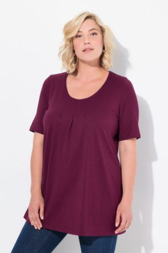 Moda za polnejše Majica s naborima duži model plus velikost, xxl, Ulla Popken in Johann Popken (JP1880)