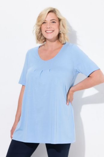 Moda za polnejše Majica s naborima duži model plus velikost, xxl, Ulla Popken in Johann Popken (JP1880)