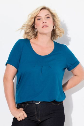 Moda za polnejše Majica s naborima duži model plus velikost, xxl, Ulla Popken in Johann Popken (JP1880)