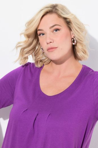 Moda za polnejše Majica s naborima duži model plus velikost, xxl, Ulla Popken in Johann Popken (JP1880)