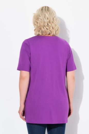 Moda za polnejše Majica s naborima duži model plus velikost, xxl, Ulla Popken in Johann Popken (JP1880)