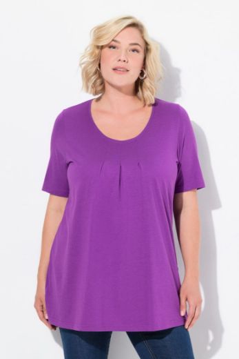 Moda za polnejše Majica s naborima duži model plus velikost, xxl, Ulla Popken in Johann Popken (JP1880)