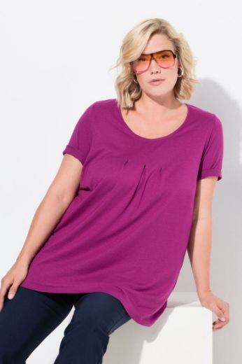 Moda za polnejše Majica s naborima duži model plus velikost, xxl, Ulla Popken in Johann Popken (JP1880)