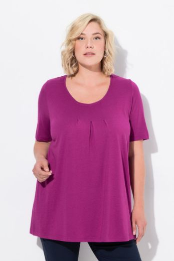Moda za polnejše Majica s naborima duži model plus velikost, xxl, Ulla Popken in Johann Popken (JP1880)