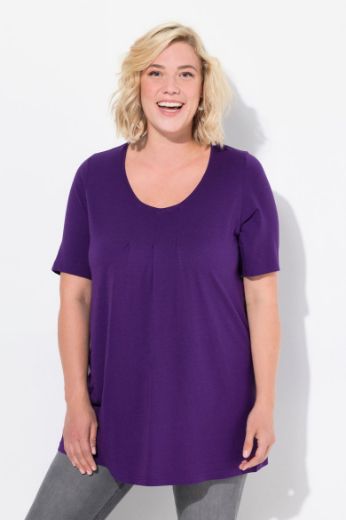Moda za polnejše Majica s naborima duži model plus velikost, xxl, Ulla Popken in Johann Popken (JP1880)