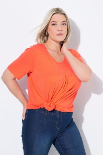 Moda za polnejše Majica s naborima duži model plus velikost, xxl, Ulla Popken in Johann Popken (JP1880)
