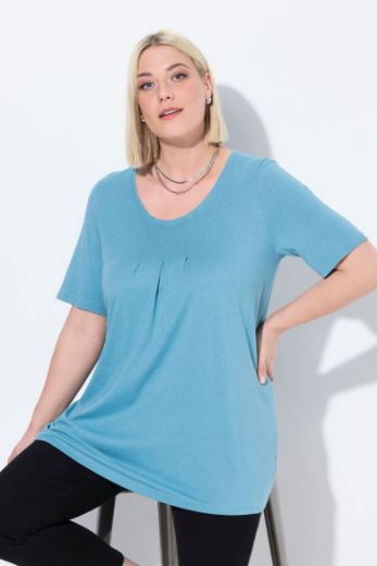 Moda za polnejše Majica s naborima duži model plus velikost, xxl, Ulla Popken in Johann Popken (JP1880)