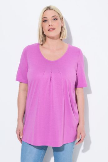 Moda za polnejše Majica s naborima duži model plus velikost, xxl, Ulla Popken in Johann Popken (JP1880)