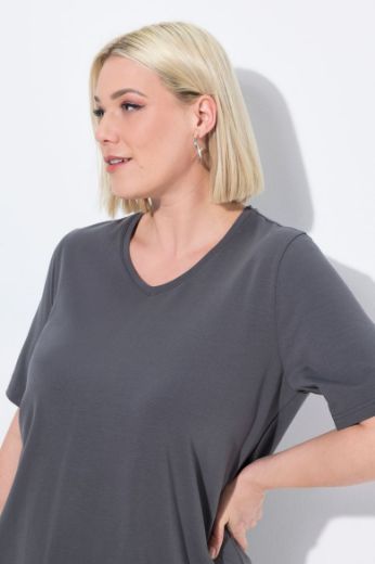 Moda za polnejše Majica V izreza A kroja kratkih rukava plus velikost, xxl, Ulla Popken in Johann Popken (JP1880)