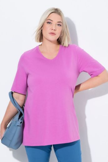 Moda za polnejše Majica V izreza A kroja kratkih rukava plus velikost, xxl, Ulla Popken in Johann Popken (JP1880)