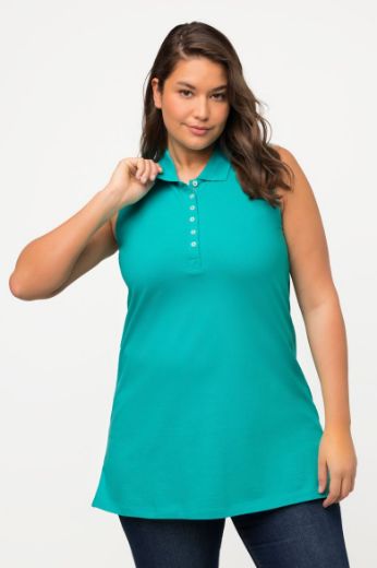 Moda za polnejše Majica Polo bez rukava dužeg kroja plus velikost, xxl, Ulla Popken in Johann Popken (JP1880)