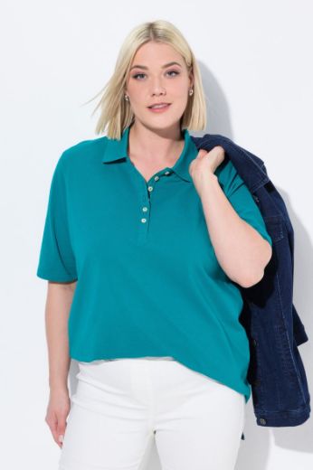 Moda za polnejše Majica Polo kratki rukavi plus velikost, xxl, Ulla Popken in Johann Popken (JP1880)