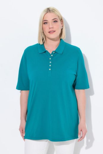 Moda za polnejše Majica Polo kratki rukavi plus velikost, xxl, Ulla Popken in Johann Popken (JP1880)