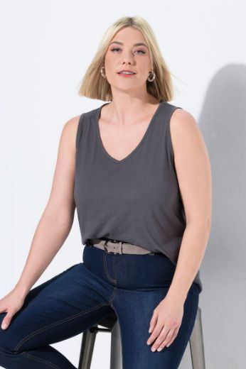 Moda za polnejše Top V ovratnika plus velikost, xxl, Ulla Popken in Johann Popken (JP1880)