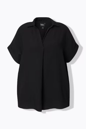 Moda za polnejše Bluza spušteni rukavi s gumbima na leđima plus velikost, xxl, Ulla Popken in Johann Popken (JP1880)