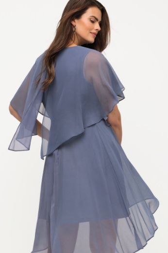 Moda za polnejše Haljina midi od šifona plus velikost, xxl, Ulla Popken in Johann Popken (JP1880)