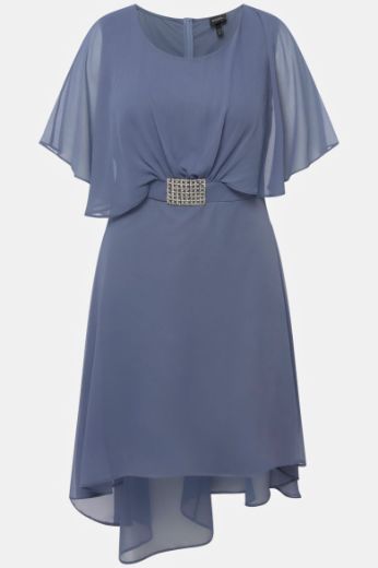 Moda za polnejše Haljina midi od šifona plus velikost, xxl, Ulla Popken in Johann Popken (JP1880)