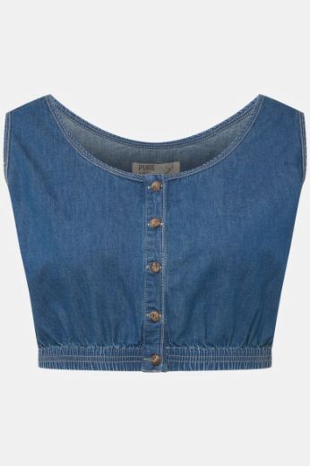 Moda za polnejše Top kraćeg kroja od mekog trapera plus velikost, xxl, Ulla Popken in Johann Popken (JP1880)