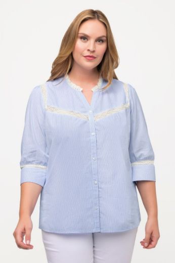 Moda za polnejše Košulja 3/4 rukava V ovratnika plus velikost, xxl, Ulla Popken in Johann Popken (JP1880)