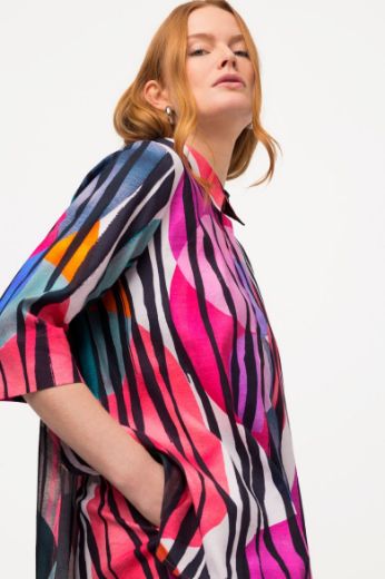 Moda za polnejše Bluza lanena 3/4 rukava plus velikost, xxl, Ulla Popken in Johann Popken (JP1880)