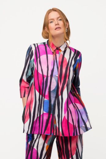 Moda za polnejše Bluza lanena 3/4 rukava plus velikost, xxl, Ulla Popken in Johann Popken (JP1880)