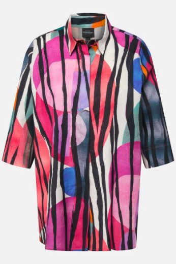 Moda za polnejše Bluza lanena 3/4 rukava plus velikost, xxl, Ulla Popken in Johann Popken (JP1880)