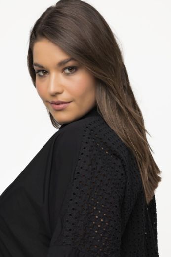 Moda za polnejše Bluza kratkih rukava V ovratnika plus velikost, xxl, Ulla Popken in Johann Popken (JP1880)