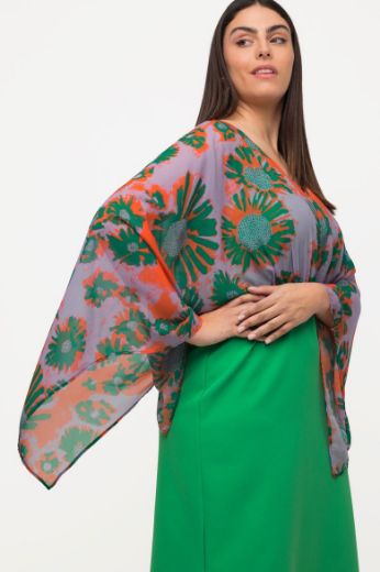 Moda za polnejše Haljina midi širokih dugih rukava plus velikost, xxl, Ulla Popken in Johann Popken (JP1880)
