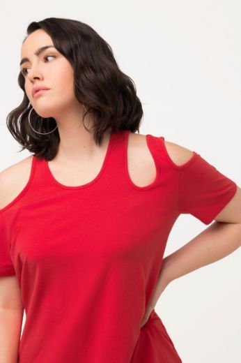 Moda za polnejše Majica s otvorima na ramenima kratki rukavi plus velikost, xxl, Ulla Popken in Johann Popken (JP1880)