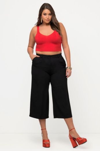 Moda za polnejše Top pleteni V ovratnika plus velikost, xxl, Ulla Popken in Johann Popken (JP1880)