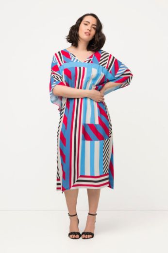 Moda za polnejše Haljina midi 3/4 rukava plus velikost, xxl, Ulla Popken in Johann Popken (JP1880)
