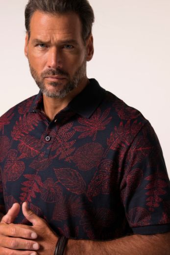 Moda za polnejše Majica Polo kratkih rukava motiv lišća plus velikost, xxl, Ulla Popken in Johann Popken (JP1880)