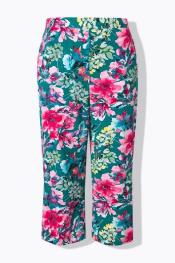 Moda za polnejše Hlače širokih nogavica cvjetnog uzorka plus velikost, xxl, Ulla Popken in Johann Popken (JP1880)