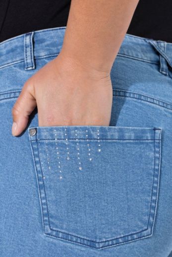 Moda za polnejše Traperice kratkih nogavica plus velikost, xxl, Ulla Popken in Johann Popken (JP1880)