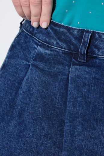 Moda za polnejše Suknja od trapera plus velikost, xxl, Ulla Popken in Johann Popken (JP1880)