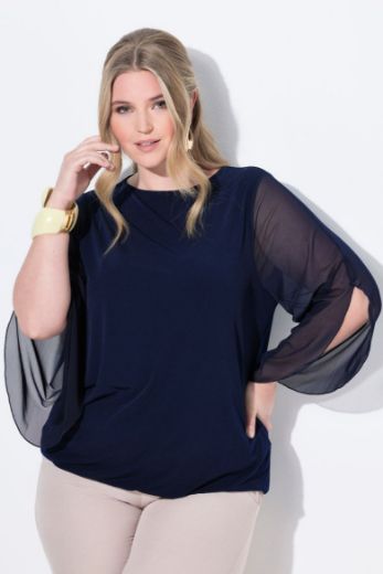 Moda za polnejše Bluza mrežasta plus velikost, xxl, Ulla Popken in Johann Popken (JP1880)
